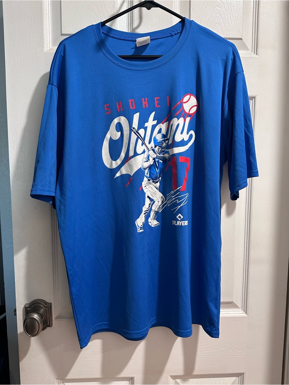 Shohei Ohtani Blue Graphic Baseball T-Shirt